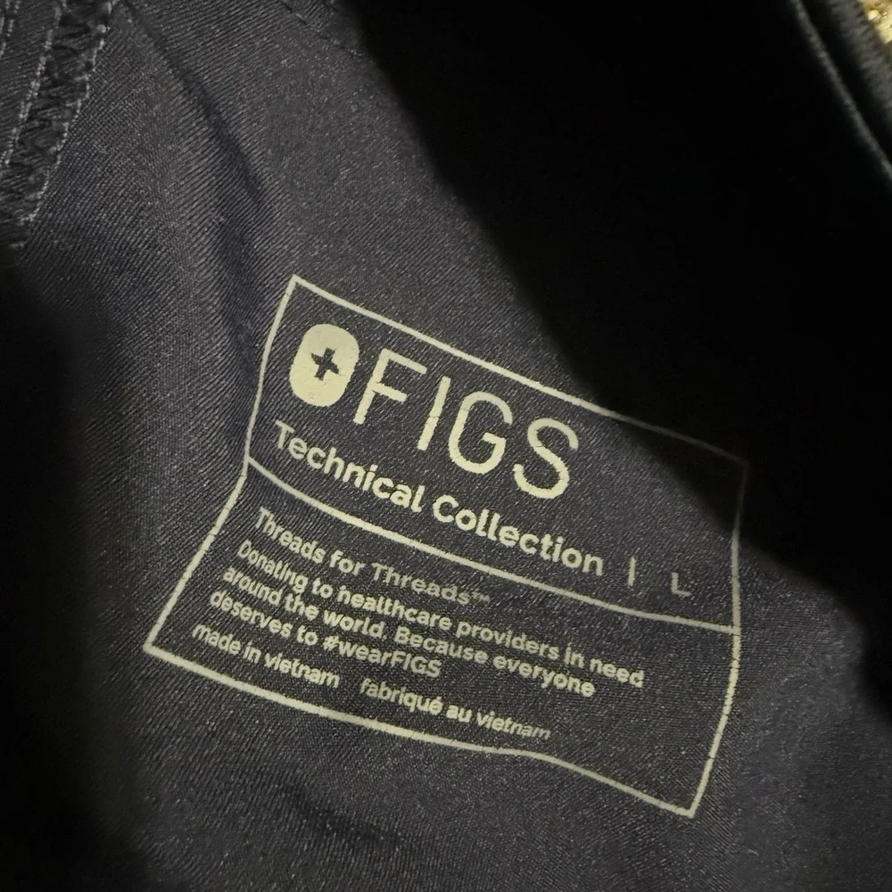 Figs Scrub Pants Mens L Cairo Navy Blue Technical Collection Tan Drawstring 1666